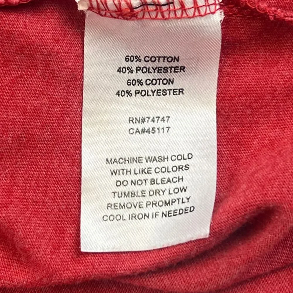 Cabelas Shirt Mens XL Red Patriotic Eagle Flag Graphic Tee Americana Outdoor Top - Picture 8 of 9